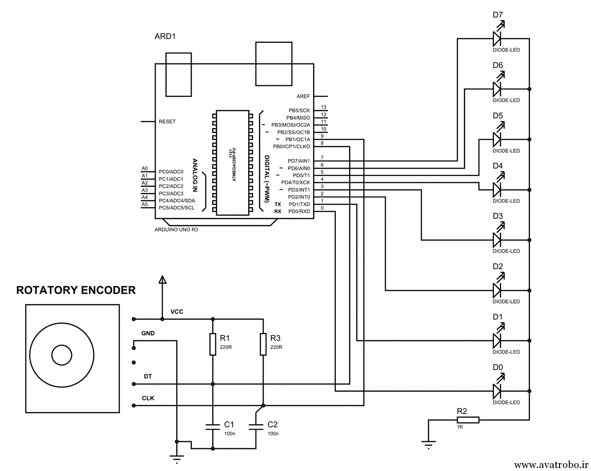 Arduino-LED-Chaser-Circuit