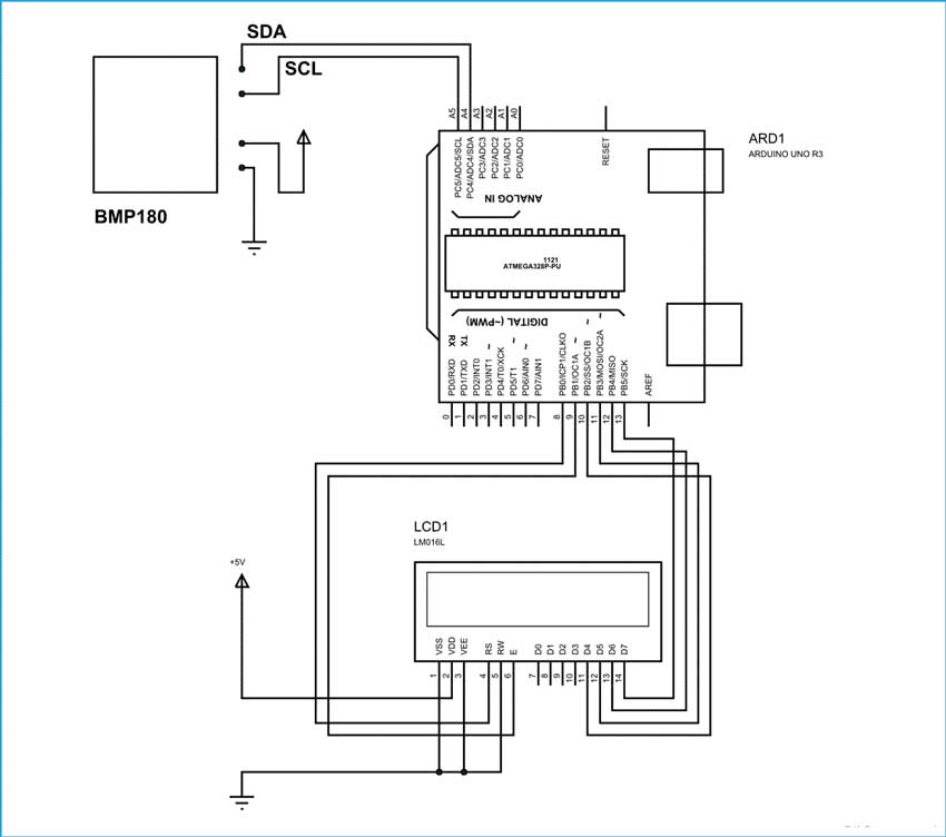 راه اندازی سنسور فشار سنج BMP180 با آردوینو