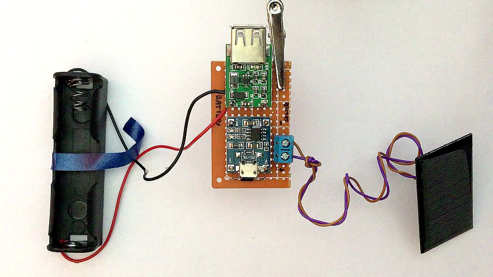 شارژر باتری خورشیدی بسازید